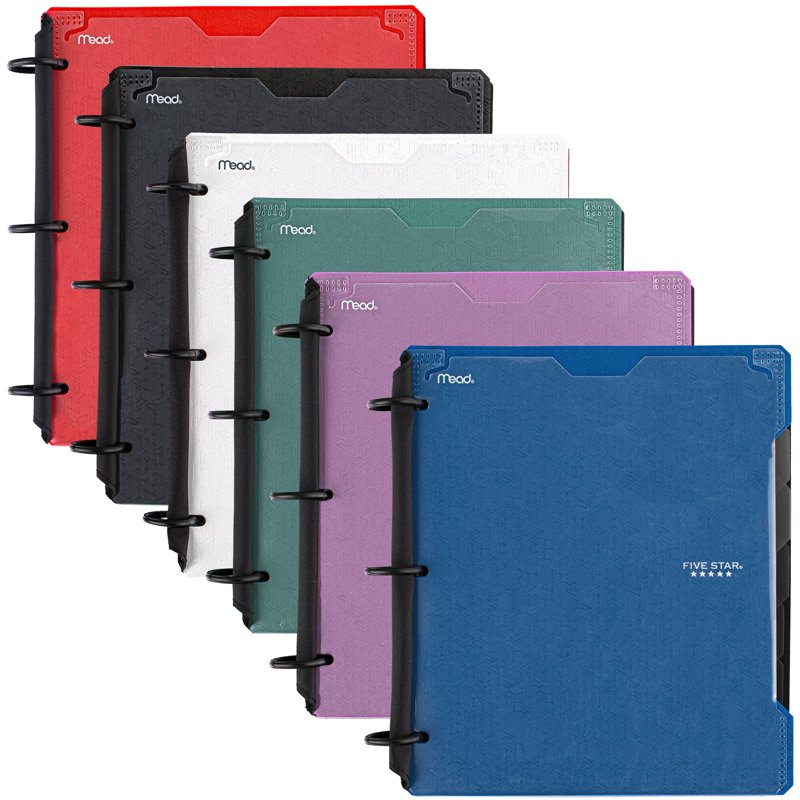 Refillable Notebook with Custom Cover and Study App - 60 Sheets, College Ruled