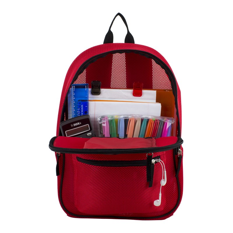 Unisex Mesh Backpack with Multiple Compartments - Durable Lightweight School & Travel Bag