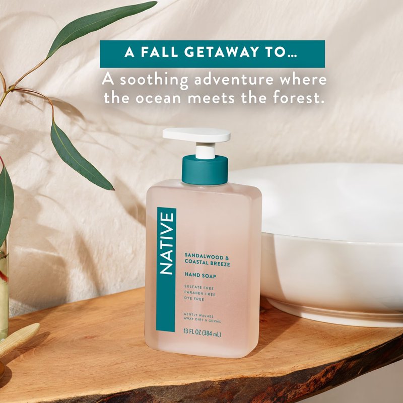 Liquid Hand Soap - Sandalwood & Coastal Breeze Scent, 13 fl oz, 3 Pack