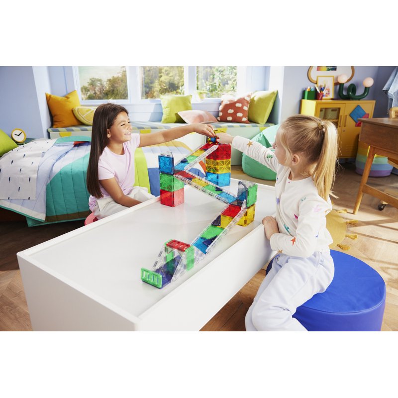 Magna-Tiles Rail Racers Deluxe Magnetic Construction Set 90 Pieces