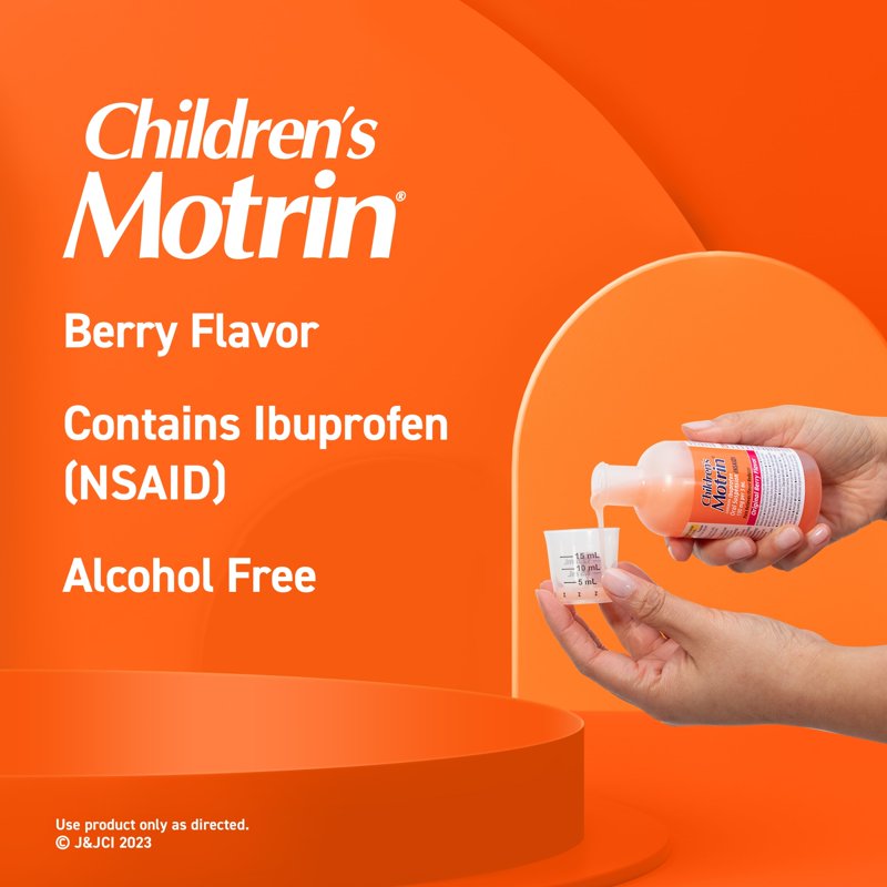 Children's Berry Flavored Ibuprofen Liquid Medicine 4 fl oz - Pain & Fever Relief