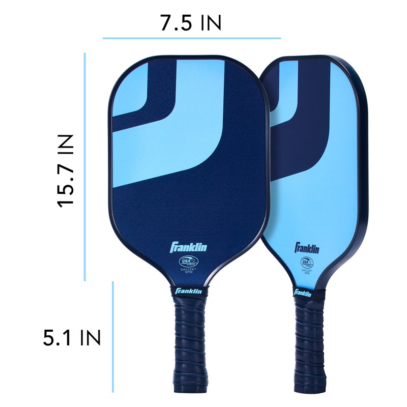 Pickleball Paddle Set for 2 — 2 Paddles + 4 Outdoor Balls, USAPA Ready