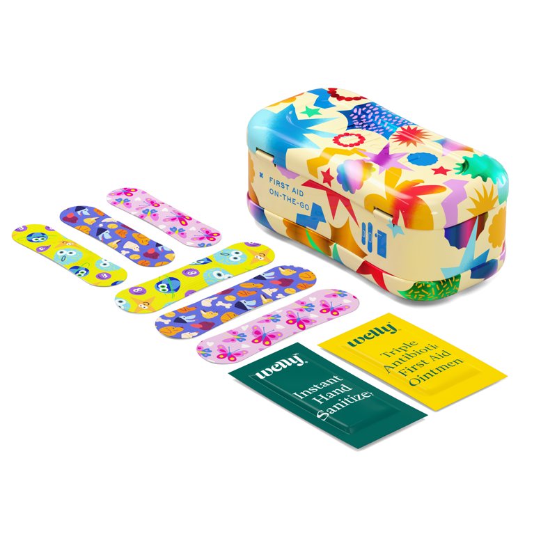 Portable First Aid Kit with Assorted Bandages and Ointments - 24 Count, 6 Pack