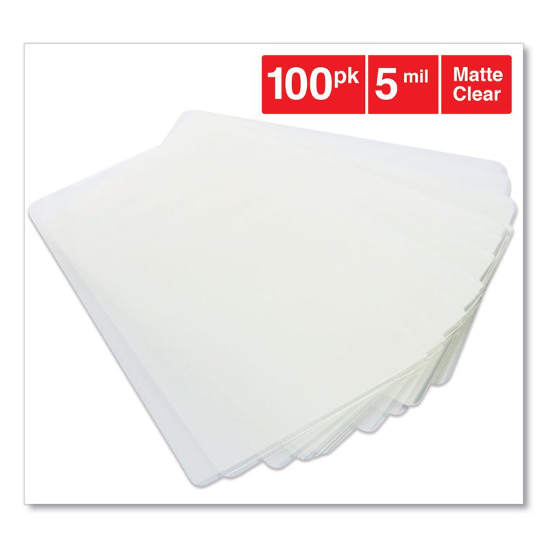 Universal Laminating Pouches 5 Mil Clear Matte 3.75x2.25 inch 100 Pack