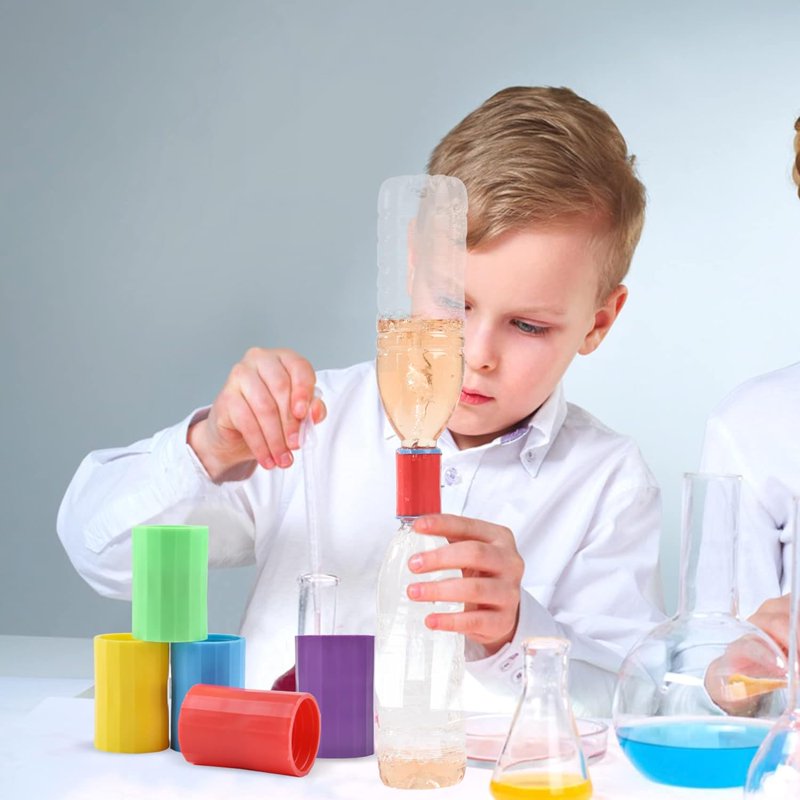 Plastic Vortex Bottle Connectors Set for Science & Educational Experiments - 5 Pieces