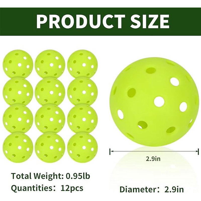 Bonison Sportic Outdoors Pickleball Balls - 12 Count (Variation: 12)