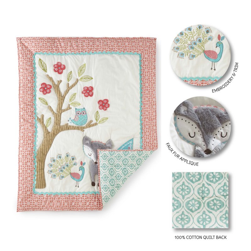 Levtex Baby Fiona 5 Piece Crib Bedding Set with Quilt & Accessories