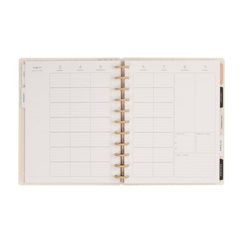 Big Teacher Planner Soft + Modern July 2026–June 2027 12-Month Disc Bound Organizer with Stickers