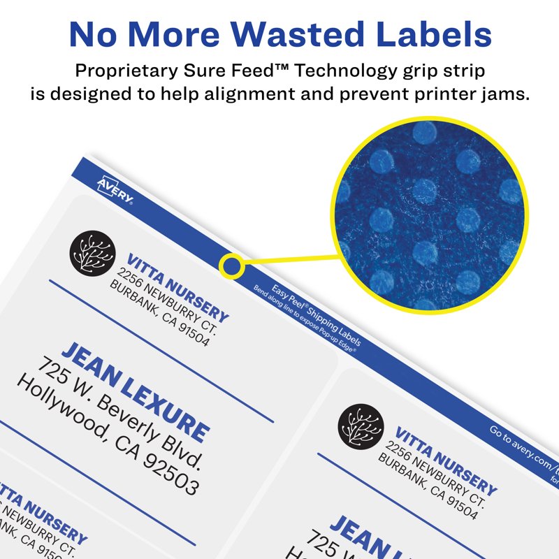 Clear Shipping Labels - 2 x 4 Inch, 500 Pack, Matte Adhesive Address Labels