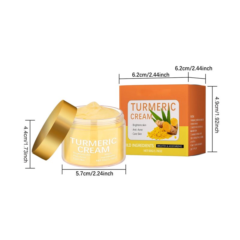 Turmeric Face Moisturizer Cream - Brightening & Soothing for All Skin Types 1.76oz