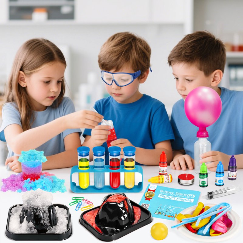 Kids STEM Science Kit with 270 Experiments - Educational Volcano & Lab Set for Ages 5-12