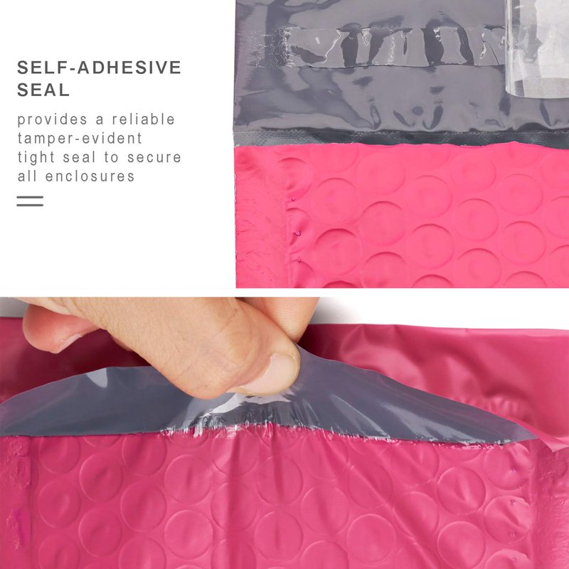 Pink Poly Bubble Mailers Envelopes 6.5 x 10 Inches - Extra Wide Shipping Bags