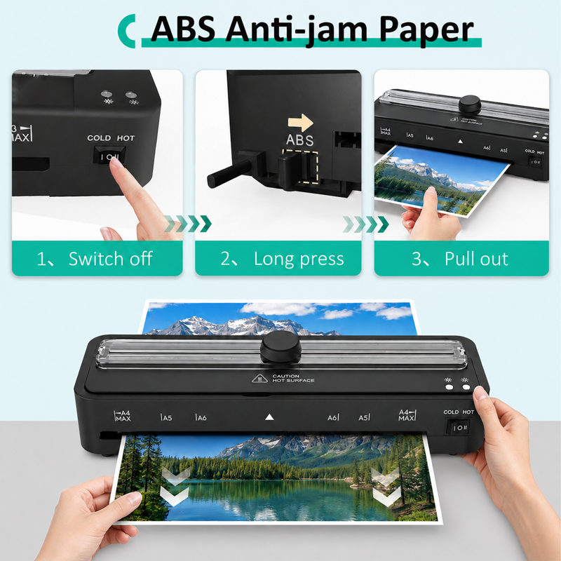 9-Inch Thermal Laminator Machine with 30 Laminating Sheets, Corner Rounder & Cutter