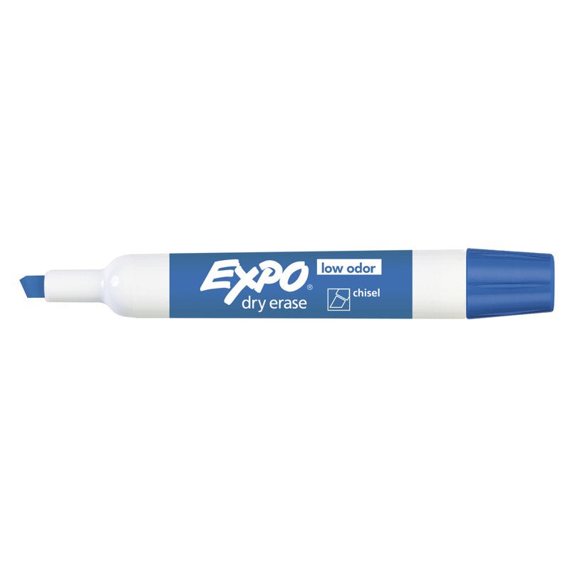 Expo Low Odor Dry Erase Markers - Chisel Tip, Blue, 12 Count