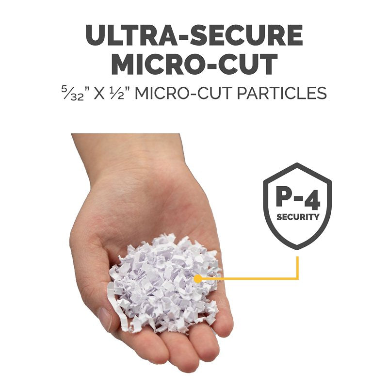 Micro-Cut Office Shredder for 10 Sheets with Safety Lock, 1257 Particles