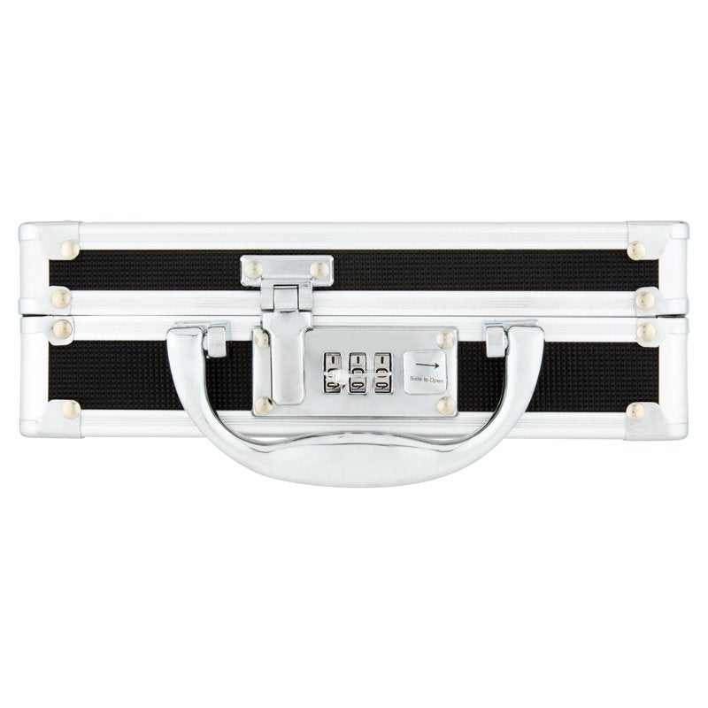 Locking Medicine Case with Combination Lock and Removable Zipper Pouch