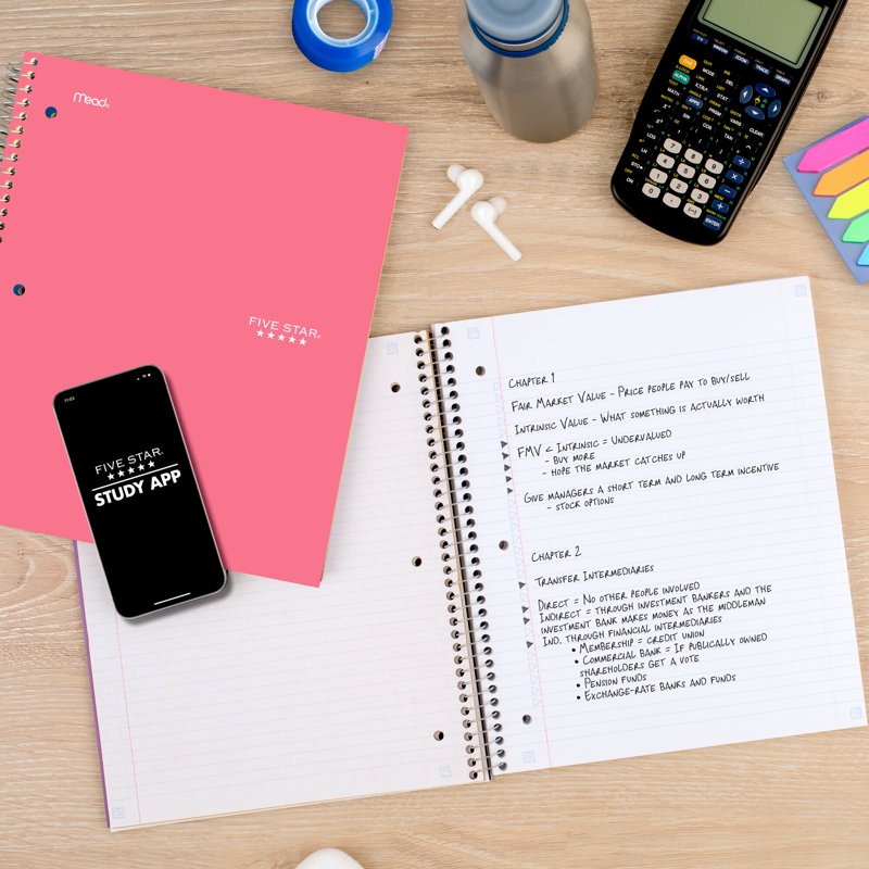 Spiral Notebook 1 Subject College Ruled 8.5 x 11 Inches - Lasts All Year