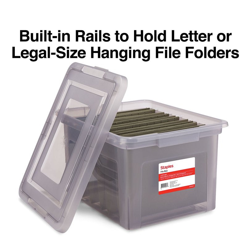 Hanging File Box with Snap Lid - Letter & Legal Size Frost Gray