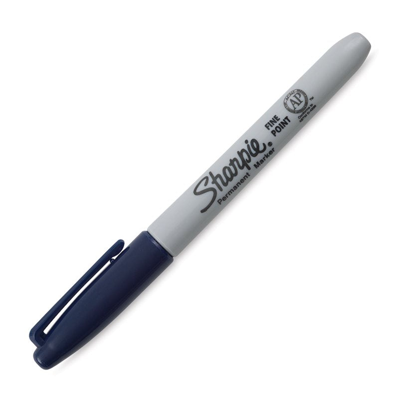 Permanent Marker Navy Blue Fine Point - Waterproof & Quick-Drying