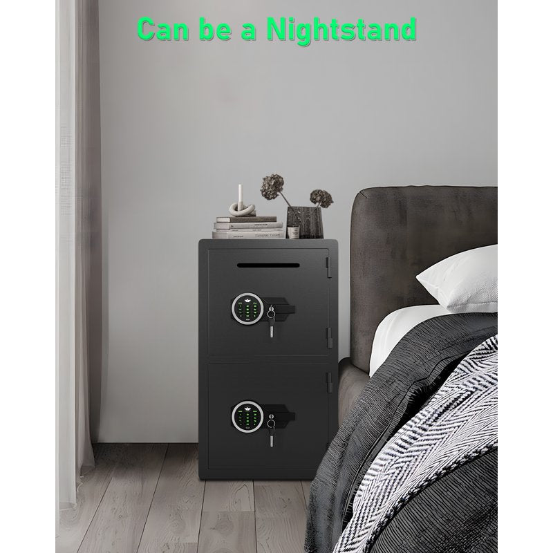 Large Fireproof Digital Home Safe with Dual Alarm & Deposit Slot - 5 Cu Ft
