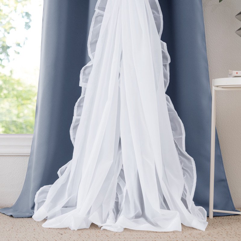 Blackout Double Layer Curtains for Kid's Room - Thermal Insulation & Privacy, Set of 2