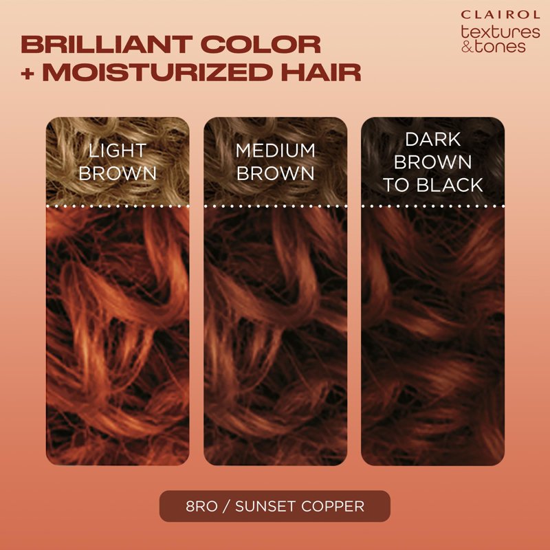Ammonia-Free Permanent Hair Dye - Sunset Copper, Multiple Shades & Packs