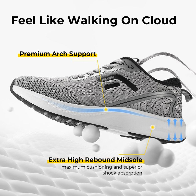 Wide Width Men’s Running Shoes with Arch Support and Cushioning