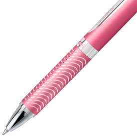Gel Pen with 0.7mm Medium Tip - Pink Alloy Barrel, Black Ink