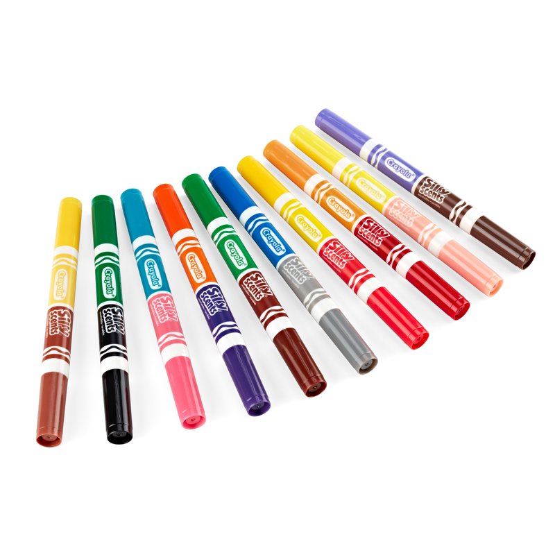 Scented Washable Markers Set - 20 Colors, Broad Line, Kids Art Supplies