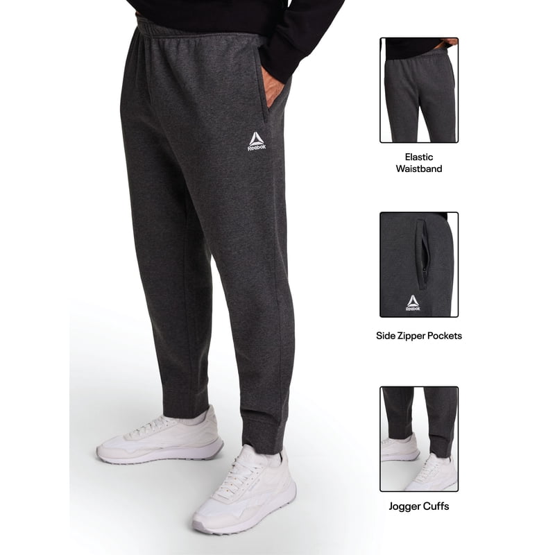 Men's Fleece Jogger Sweatpants with Pockets - Athletic Slim Fit for Gym & Casual