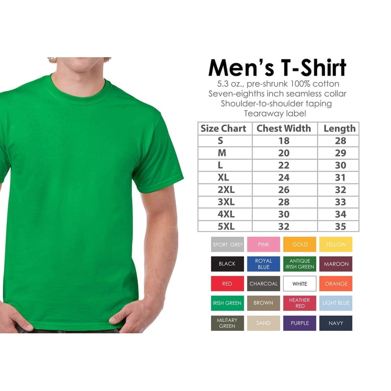 Men's Cotton T-Shirt - Casual Short Sleeve Basic Tee for Men