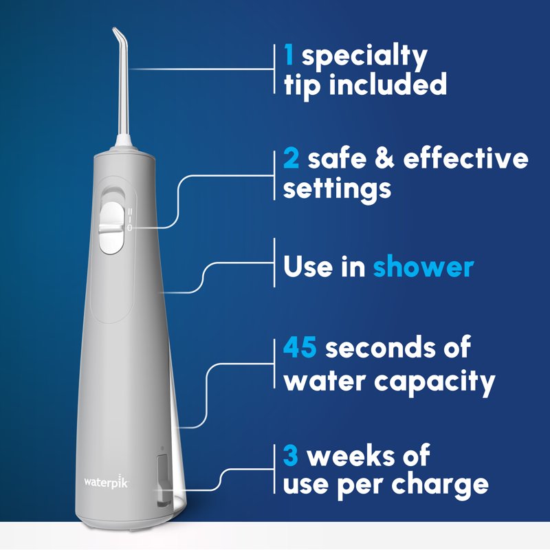 Cordless Water Flosser with 2 Pressure Settings, 1 Tip, ADA Accepted