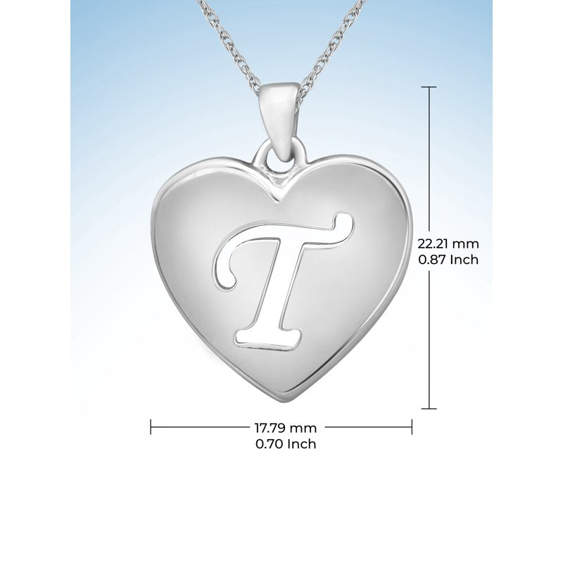 Personalized Sterling Silver Initial Necklace - Custom Monogram Pendant for Women