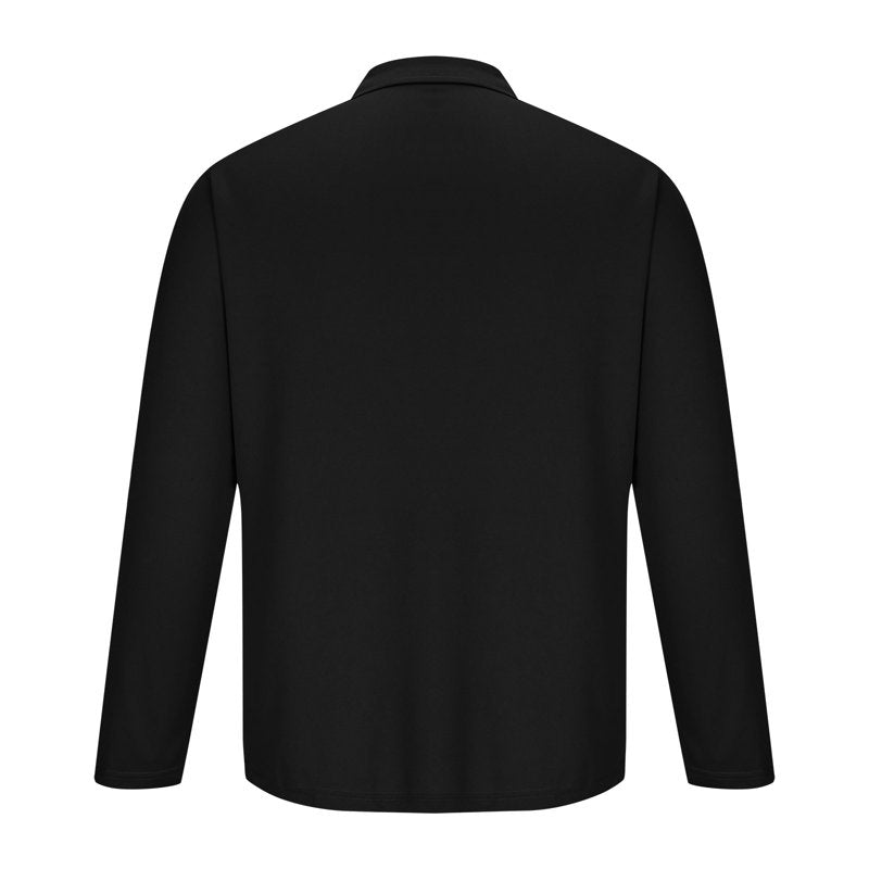 Men's Long Sleeve Polo Shirt - Casual Golf & Sportswear with Pocket