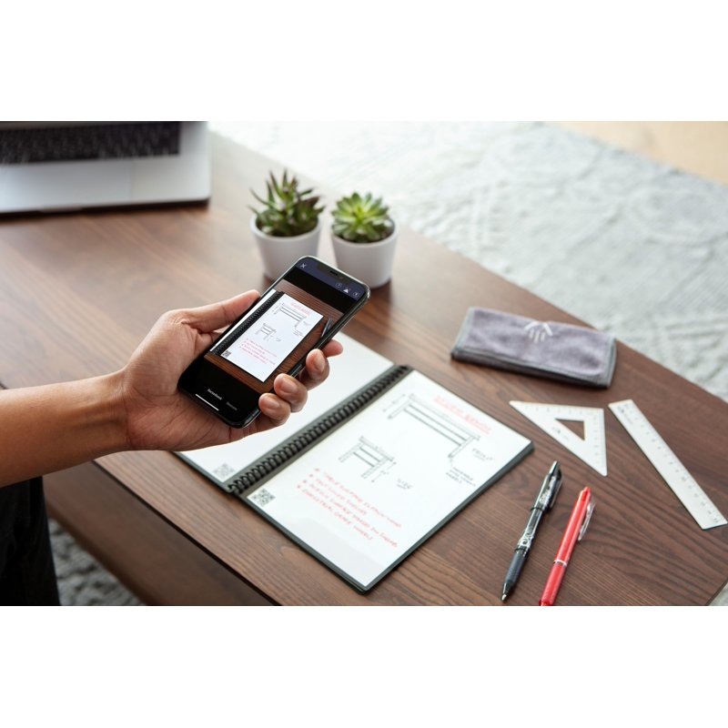 Smart Reusable Spiral Notebook - Eco-Friendly Digital Note-Taking, Lined Pages