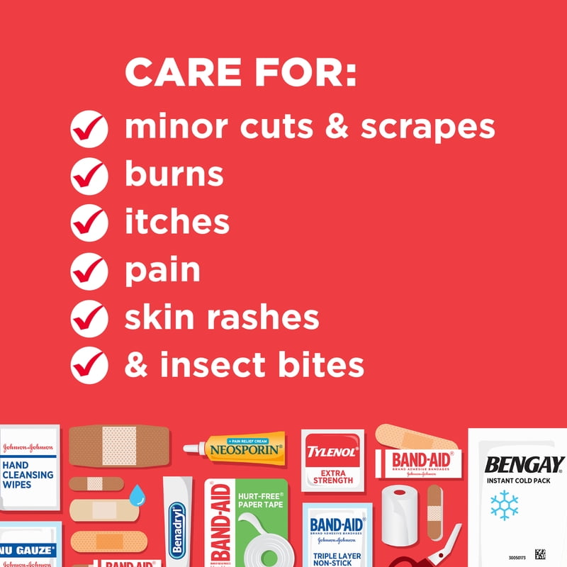 All-Purpose Portable First Aid Kit with 160 Pieces - Compact Emergency Medical Supplies