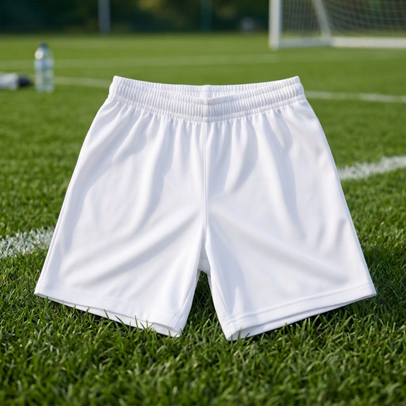 J4K Inc Youth Soccer Shorts Athletic Fit White XS - Lightweight Breathable Activewear, Child