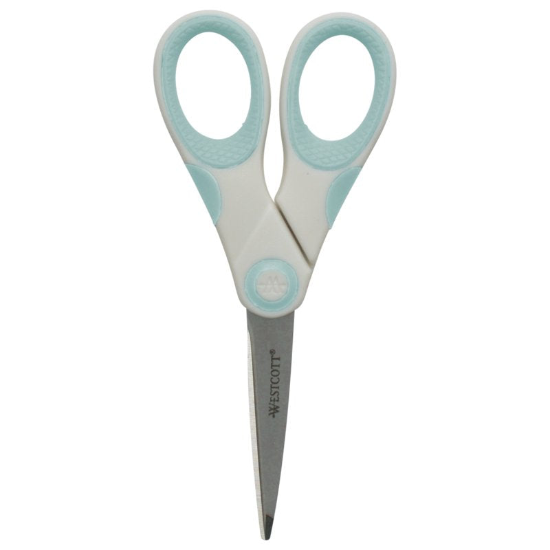 Craft Scissors, 5-Inch Carbo Titanium Non-Stick blades, White/Blue