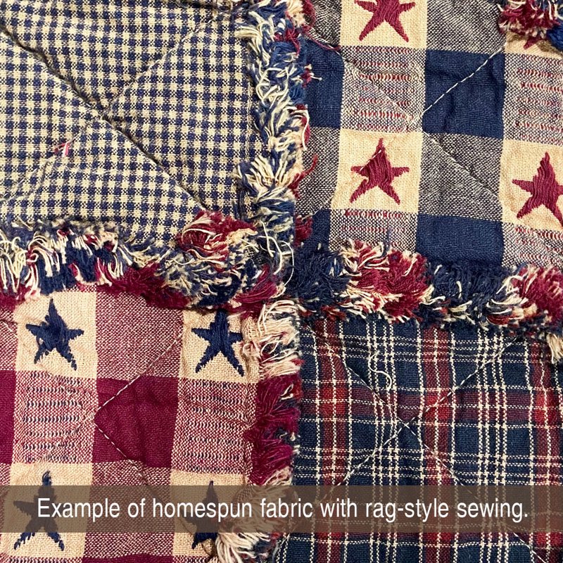 Cotton Homespun Plaid Fabric by the Yard - Heritage Navy Blue 2