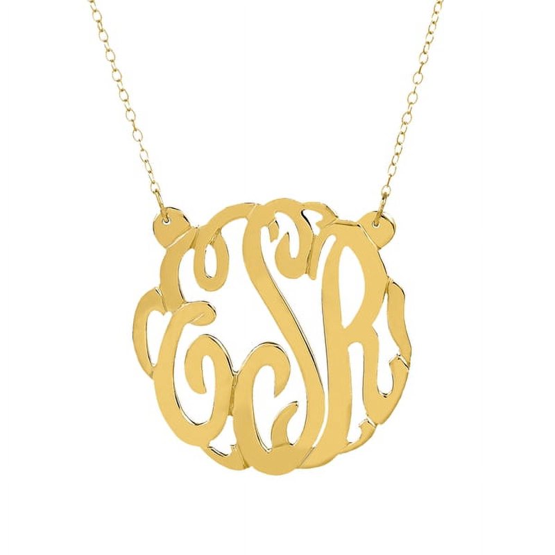 Personalized Script Monogram Necklace - Custom Initial Pendant for Women