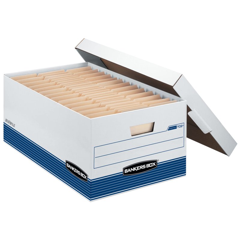 Legal File Storage Box 4-Pack - Extra Strength Foldable Office File Organizer