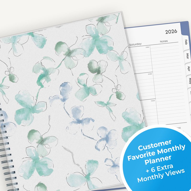 2026 Monthly Planner Calendar - 8x10 Durable Flexible Cover & Laminated Tabs