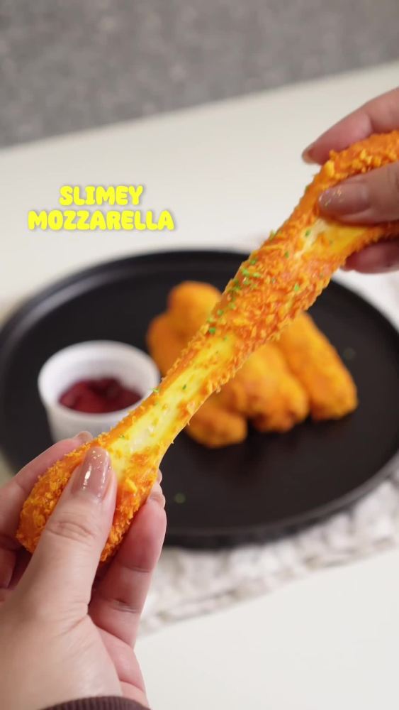 Kids DIY Play Food Slime Kit with Mozzarella Sticks & Shopping Bag