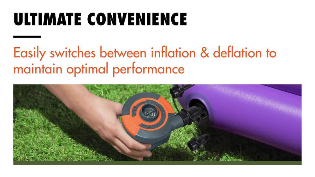 Battery & Corded Electric Air Pump for Inflatable Items, Fast Airflow
