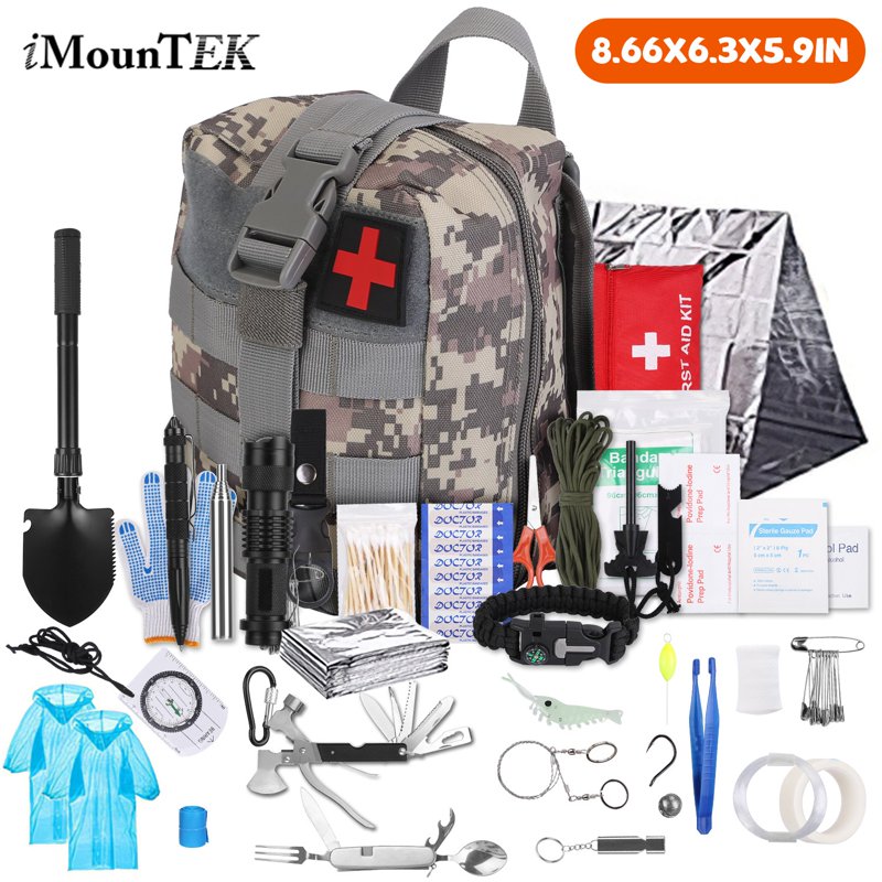 125-Piece Survival First Aid Kit with Camping Gear | Emergency Outdoor Equipment