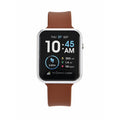 Unisex Rectangular Smart Watch with Silicone Strap - Fitness & Health Tracking