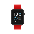 Unisex Rectangular Smart Watch with Silicone Strap, Heart Rate & Fitness Tracking