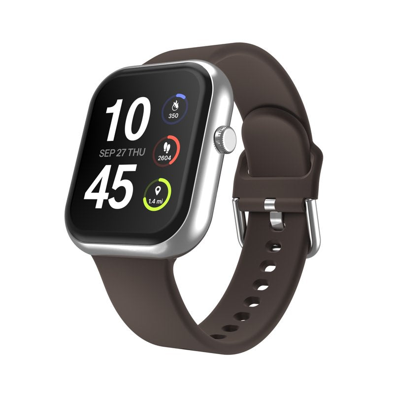 Unisex Smart Watch with Silicone Strap - Fitness & Health Monitoring