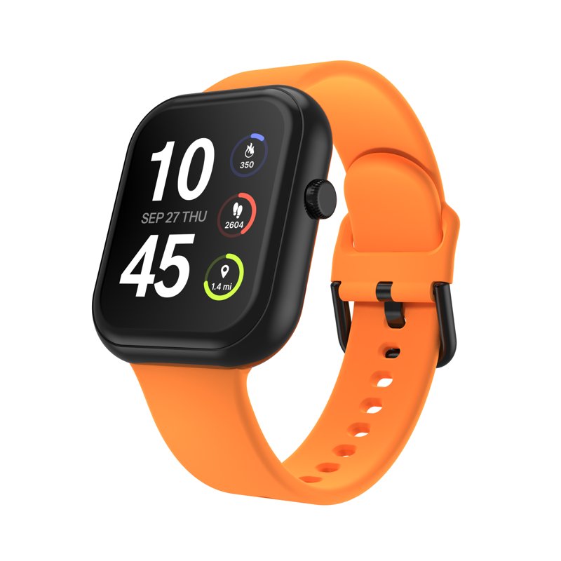 Unisex Smart Watch with Colorful Silicone Strap - Fitness & Health Tracking