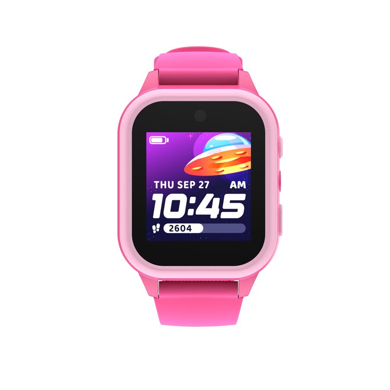 Kids Smartwatch with Camera, Audiobooks, Games & Parental Controls – Pink Case & Strap